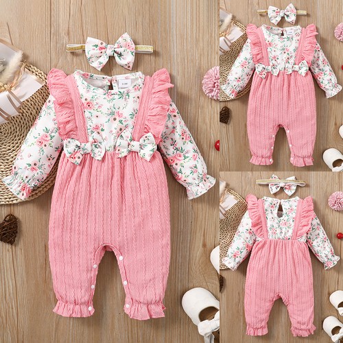 Infant baby girl ruffle bow - girl,