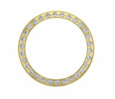 GOLD GP CREATED DIAMOND BEZEL