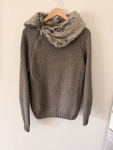 Zara man faux fur collar - zara,
