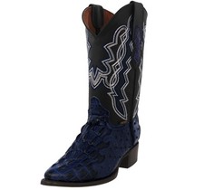 Mens Western Cowboy Boots Blue