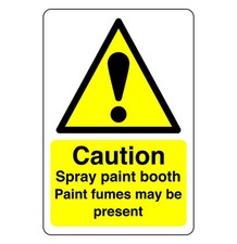 Caution Spray paint booth