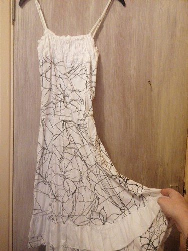 White midi sundress black - white,