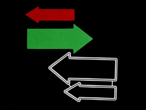 Pointing arrow metal - metal, cutting