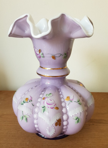Fenton art glass lilac - glass,