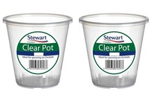2 Clear Orchid Pots Stewart