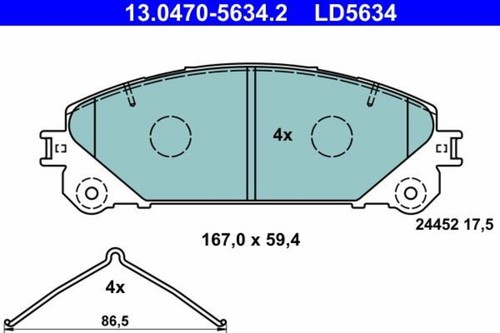 Disc ceramic brake pad - pad, set