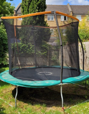 Sportspower 10ft Outdoor Kids Trampoline with Enclosure - Multicoloured