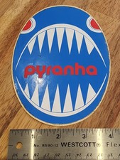Vintage Pyranha sticker 1970s