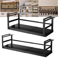 Extendable Under Shelf Storage Basket Rack Kitchen Cupboard Cabinet Organizer UK