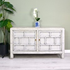 Chinese Style Grey 2 Door Cabinet Chinese Sideboard Unit Cupboard