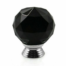 Diamond Crystal Handle Glass Furniture Door Pull Drawer Cabinet Knob Dia 20-50mm