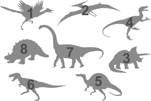 8pcs dinosaurs dino airbrush - dino,