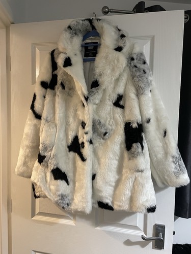 Faux fur coat - fur, dalmatian