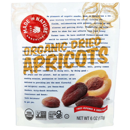 Organic dried apricots - organic,