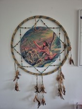 Native American Dream Catcher Indian 25" Genuine Vintage ,  Apache