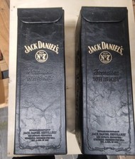 2 Jack Daniels Rare Leather Bottle Holders, Black