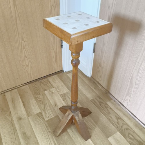 Vintage wood plant stand - plant,