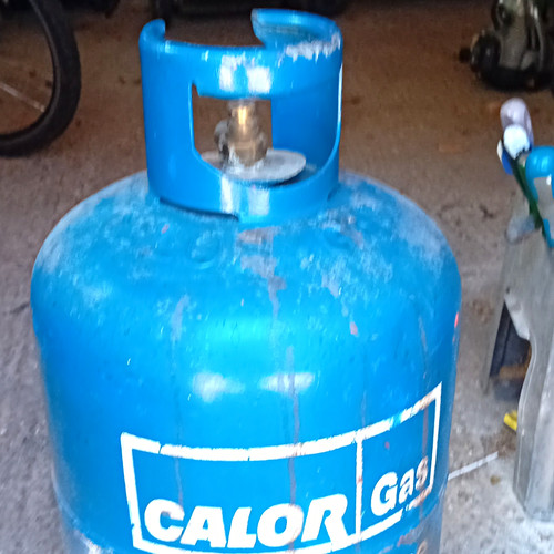 Blue butane calor gas cylinder - gas,