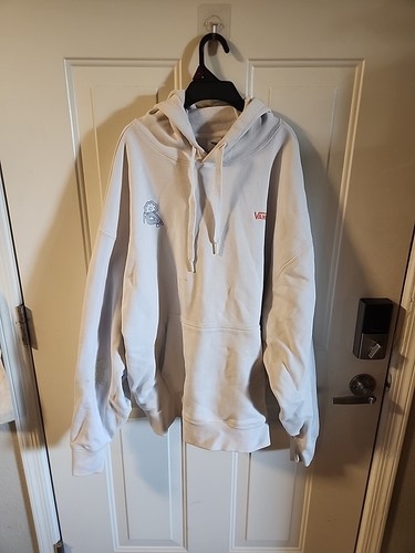 Vans bluzy white hoodie - white,