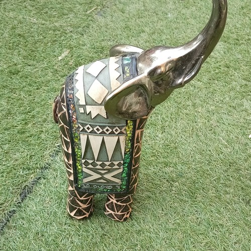 Metal elephant ornament - metal,