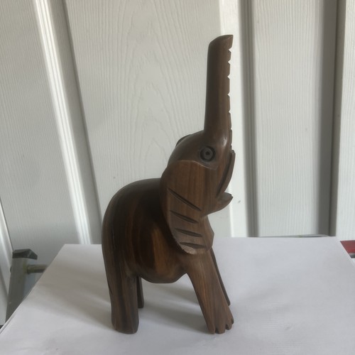 Wooden elephant figure - wooden,