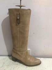 Jigsaw leather calf high brown tan size UK 4 womens boots shoes - IF