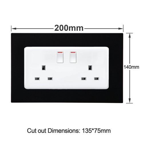 Finger plates black - x,