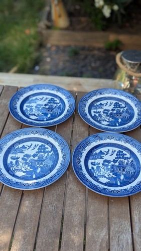 Churchill willow dinner plates - willow,