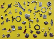 Mixed charm lot silver - charm,