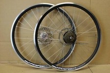 QR 700c (28") (622x19) Hybrid Bike Disc Rim Front Rear 6/7/8/9 Speed Wheel Set