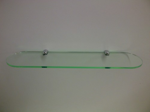 Acrylic shelf with chrome - acrylic,