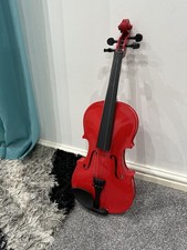 4/4 Full-Size Black Acoustic Violin Set With Case+ Bow +Rosin