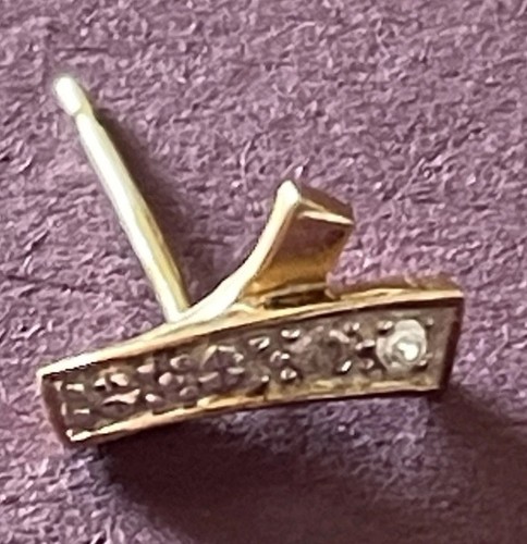 Single 9ct gold tiny - gold, stones