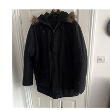 Republic Black Parka Fur Trim