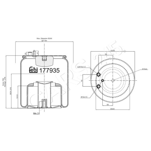 Rear air suspension boot - suspension,