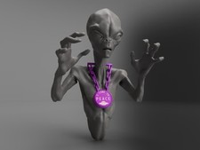 alien wall sculpture