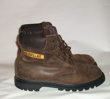 Caterpillar Womens  Lace Up Ankle Boots in Distressed Brown Leather Size 3.5 UK