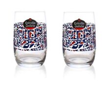 Estrella Galicia Beer Lager Half Pint 0.25L Glasses NEW Set of 2