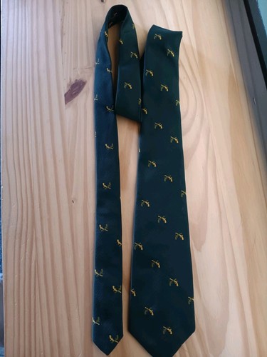 Vintage terylene tie - terylene, green