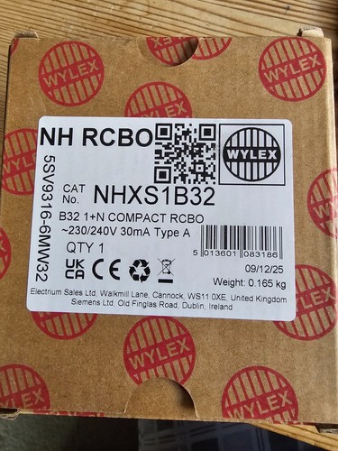 Wylex 32amp miniature rcbo - wylex,