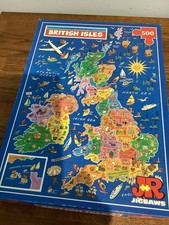 JR PICTURE MAP JIGSAW PUZZLE THE BRITISH ISLES 500 PIECE JIGSAW COMPLETE VGC