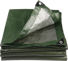 Premium 105GSM Waterproof Tarpaulin 3x4m Outdoor Grommets Furniture/Ground Green