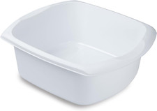 Addis Rectangular Washing up Bowl, White, 9.5 Litre