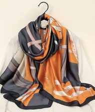 Silk Scarf /shawl Luxurious Ladies Women Silk Feel Scarves Hijab Print 180X90