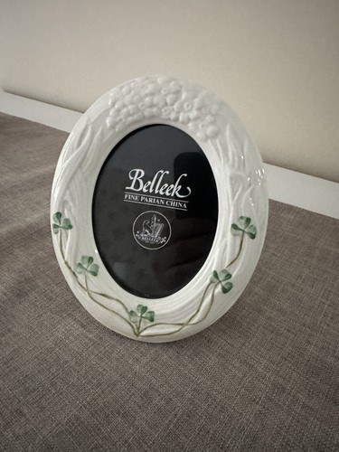 Belleek oval frame shamrock - belleek,