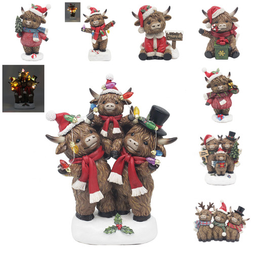 Christmas highland cow - highland,