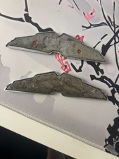 ‼️ x1 PAIR ‼️ Genuine Aston Martin Badges 120mm green and white enamel new 