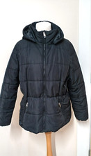 M&S Padded Quilted Coat jacket Hooded Black Size 20 Ladies Womens
