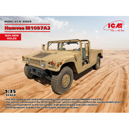 Humvee m1097a2 kit icm - kit, 1:35