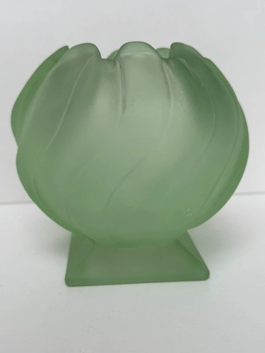 Art deco green frosted - deco, glass
